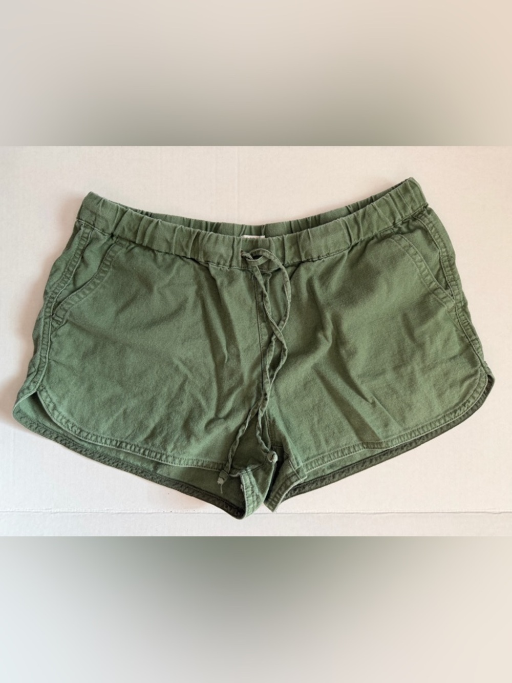 J. Crew Olive Green Linen & Cotton blend shorts